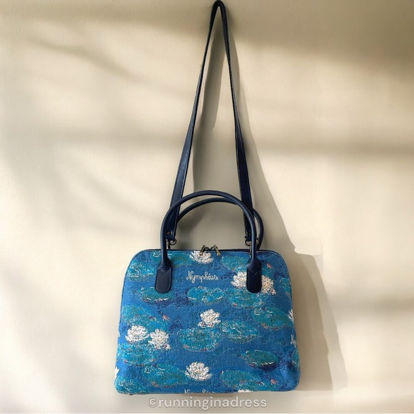 Royal Tapisserie Woven Monet's Nymphéas Water Lilies Print Tapestry Bag - Picture 2 of 14
